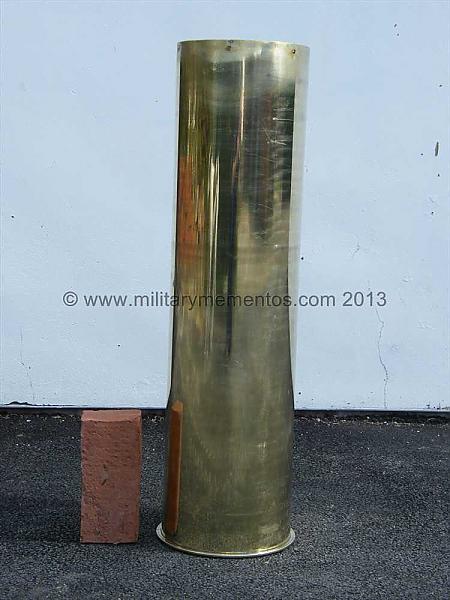WW1 21cm German Navy Brass Shell Case