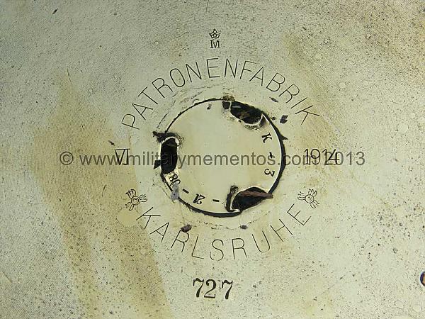 WW1 21cm German Navy Brass Shell Case