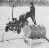 Refill of fuel to the flight bomb from barrel to capsule, 1940s.jpg