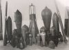 Display of aerial bombs in Annex war trophies building, Ottawa, 1920s.jpg