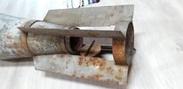 Finnish 100kg mine bomb as shown in the pictures, which has been modified to use a German Elaz...jpg Finnish 100kg mine bomb as shown in the pictures, which has been modified to use a German Elaz...jpg