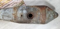 Finnish 100kg mine bomb as shown in the pictures, which has been modified to use a German Elaz...jpg Finnish 100kg mine bomb as shown in the pictures, which has been modified to use a German Elaz...jpg