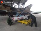 A thermobaric bomb weighing 250 kg is attached to an A-5 fighter jet at Tada-U airbase in Mand...jpg