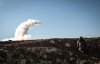 Syrian rebels launch a missile near the Abu Baker brigade in Albab Syria.jpg