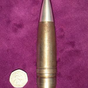 30 MM Hispano Practice Tracer projectile.
