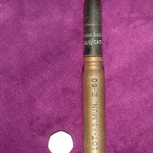 20 MM Hispano Sub Calibre training round Ball Tracer.