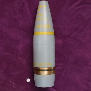 A rare item-155 MM SMK-WP   Smoke White Phosphorus paint job faithfully copied from original remaini