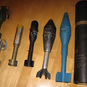 M1A2 grenade adaptor M2A1 grenade adaptor M64 yellow smoke ground signal M11A4 practice M28 practice