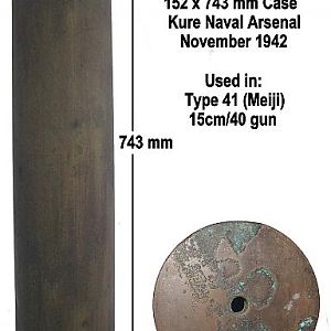 JAPANESE NAVY 152 X 743  mm CASE