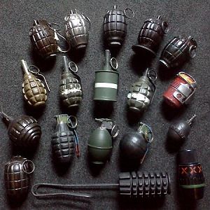 small collection of grenades