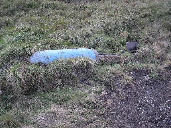 1,000 pr with fin and chute remains