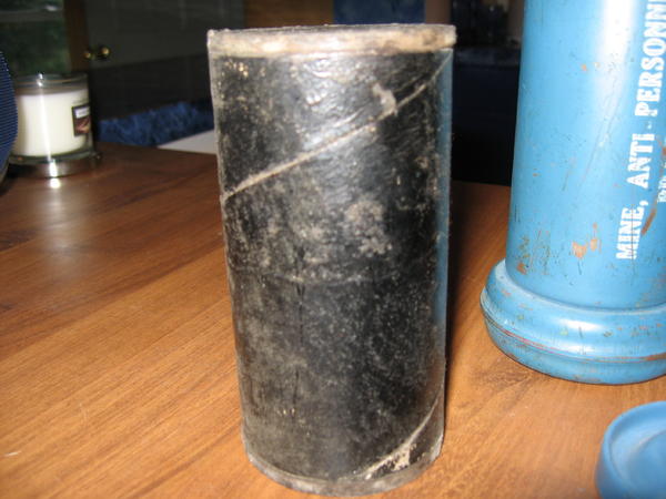 Cardboard projectile for practice M8 ap mine
