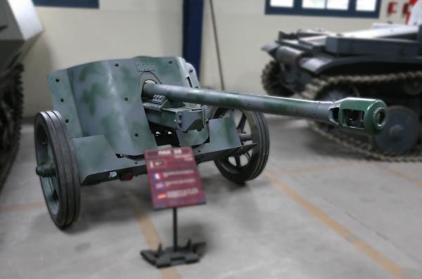 German 5cm Pak38 In Saumur