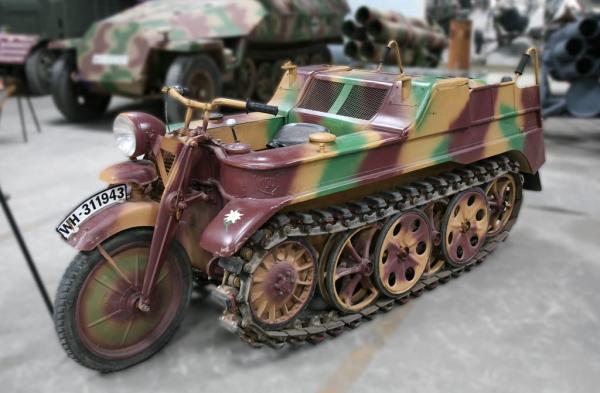 German Kettenkraftrad At Saumur